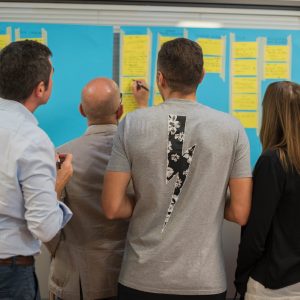 A team engaged in a DiSC Assessment Workshop